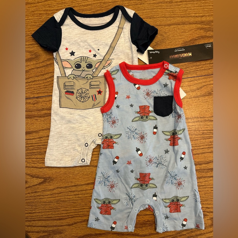Baby Yoda Themed Baby Outfit Set